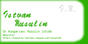 istvan musulin business card