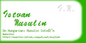 istvan musulin business card